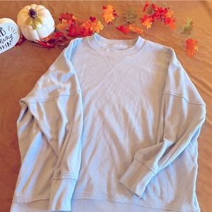 Light Blue Crew Neck Aerie Sweatshirt
